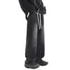 Calças da Moda Masculina para Primavera e Outono Calças Jeans Casuais Pretas Masculinas Calças Retas Soltas Versátil Calças da Moda de Perna Larga
