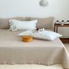 Estilo Coreano Estética Minimalista Cubre Cama Acolchado de Algodón de Doble Cara con Encaje de Algodón Juego de Tres Piezas Transpirable Amigable con la Piel Cubierta Kang Tatami