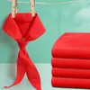 Cachecol Vermelho Espesso Atacado para Alunos do Ensino Fundamental, Cachecol Vermelho Universal para Crianças, Cachecol Vermelho Grande Padrão, Cachecol Vermelho Não Encolhe