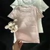 Camiseta corta de manga corta bordada con lazo estilo 'hot girl' coreano para mujer, nuevo modelo verano 2026, pura y seductora, ajustada, adelgazante, top corto