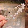 Hada de Primavera Liu Shishi mismo estilo diadema Horquilla estilo Princesa Perla adorno para la cabeza diadema para presionar el cabello estilo francés retro tarjeta femenina