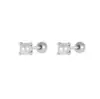 Pendientes de Plata de Ley S925 Chapados en Oro de 18K, Pendientes de Hilo con Perlas de Imitación para Mujer, Delicados Pendientes de Mini Perlas para Piercing de Oreja