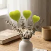 Arreglos Florales para el Día de San Valentín en Varios Colores, Recortes de Corazón de Espuma Larga de Peluche, Suministros Festivos para Decoración de Fiestas