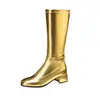 Sapatos de dança, botas femininas de outono e inverno com bico quadrado e salto médio de cano alto, vários tamanhos, fornecimento de comércio exterior transfronteiriço, dropshipping 168-30