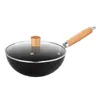 Mini Olla de Hierro Pequeña para Uso Doméstico, Sartén Antiadherente para una Persona, Adecuada para Cocinar Guarniciones, Salteado, Compatible con Estufas de Inducción, Cazo Antiadherente de una Sola Asa