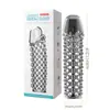 Anillo de bloqueo de onda redonda de malla mixta, funda de cristal de doble vibración, funda de diente de lobo, extremo B extendido para hombre, en stock, envío directo