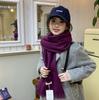 Bufanda de Lana Mezclada con Hilo de Puntos Estilo Coreano Shawl Doble Uso Oversize Bufanda Cálida de Invierno para Mujer Estudiante