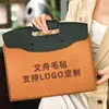 Bolsa de Couro Executiva Personalizável com Logo, Bolsa de Feltro para Bem-Estar de Funcionários Corporativos, Presente Personalizado para Festa de Formatura