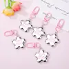 Ins chaveiro de flor de prata brilhante pingente pequeno diy doce estilo legal decoração de bolsa de chaveiro pronta presente atacado