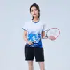 Nuevos Uniformes de Bádminton Conjuntos para Hombre y Mujer Manga Corta Ropa Deportiva Uniformes de Entrenamiento Competición Equipo Verano Secado Rápido Tenis de Mesa Bádminton Uniformes Personalizados