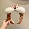 Diadema de estilo coreano kawaii para niña, bonita diadema de felpa con dibujos animados para otoño e invierno, diadema para lavarse la cara a presión con el pelo de niña dulce
