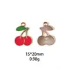 Colgantes Serie Frutas de Verano Fresa Manzana Plátano Accesorios de Joyería DIY de Aleación Colgante de Llavero Transfronterizo