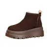 Botas de Nieve de Suela Gruesa para Mujer Aumentadoras de Altura Pequeñas 2026 Estilo Coreano Modernas Versátiles Nuevas de Invierno Aterciopeladas Engrosadas Botas de Algodón Grandes