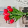 Flor Artificial Buquê de Tulipas de PU Casa Ornamentos de Flores Falsas de PU Casamento Decoração de Casamento Arranjo para Foto Flores de Mão