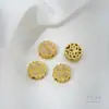 Color Dorado Mate Conservador de Color Perla Incrustada Antigua Ojo de Gato Ópalo Lunar Flor Geométrica Forma de Trébol de Cuatro Hojas Cuentas Espaciadoras Accesorios para Manualidades