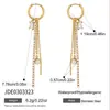 Aretes Wanxing Oro 18K Acero Inoxidable Circonita Studs Transfronterizos Versátiles Nicho Borla Sentido de Diseño de Nicho Accesorios para Aretes