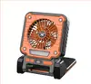 Ventilador de Camping Solar Nuevo Transfronterizo con Luz, Carga USB, Luz de Atmósfera para Tienda de Camping al Aire Libre, Ventilador Portátil con Luz