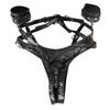 Pantalones Vestibles Jiuai Sm para Mujer Conjunto de Restricción Cynomorium Pantalones Vestibles Jj para Pene Pulsera Juguetes Sexuales para Adultos