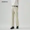 Roupas Femininas Apo Calças Casuais de Veludo Transfronteiriças para Mulheres, Outono High-End Soltas Retas Slim Versáteis Calças Brancas