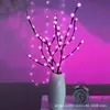 Lámpara de Florero Rama de Simulación de Explosión Roja de Red de Internet Bola Blanca Pequeña Nórdica Habitación Sala de Estar Decoración de Boda Lámpara de Árbol