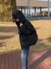 Jaqueta de Algodão Acolchoada Série Bolha Boa Feminina Cor Sólida Jaqueta de Algodão Engrossada Jaqueta de Algodão Quente Fofa com Capuz Estilo Coreano Top de Estudante