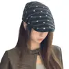 Gorra de Visera Rayas Estrellas Estilo Retro para Mujer Primavera Otoño Moda Cara al Descubierto Gorra de Periodista Diaria Gorra de Artista Pintor Sensación de Alta Gama