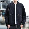 JEEP SPIRIT Otoño Nuevo Top Casual para Hombre Abrigo con Cuello de Béisbol para Hombre Chaqueta Simple de Moda para Hombre