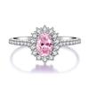Papalacha em pó 5*7mm anel de ovo de pombo feminino S925 prata esterlina anel de diamante moda simples anel Joker