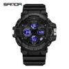SANDA/SANDA Reloj Juvenil Multifuncional para Hombre Impermeable Luminoso Deportes al Aire Libre Joker Reloj Electrónico