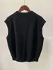 Chaleco Retro sin Mangas de Cuello Redondo, Ropa de Exterior de Punto de Lana y Cachemira para Mujer de Primavera, Chaleco Suéter de Punto en Capas Estilo Francés