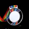 Medallas Redondas Huecas en Blanco Hechas a Medida de Fábrica para Competiciones de Maratón, Medallas Metálicas de Honor para Niños y Estudiantes