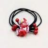 Año del Caballo Rojo Año Zodiacal Lazo para el Cabello Diadema Cuerda para el Cabello de Año Nuevo Adorno para la Cabeza Niñas y Niños Banda de Goma Bola Adorno para la Cabeza