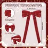 Adorno Navideño de Lazo con Purpurina de 30 cm Adorno Navideño de Lazo Grande Vintage para Decoración de Escaleras y Habitaciones