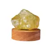 Lámpara de noche de piedra cruda de cristal natural transfronteriza, morado, amarillo, rosa, piedra difusora de aroma de cristal, lámpara de mesa con enchufe USB, luz ambiental al por mayor