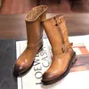 2026 Nuevas Botas Martin Europeas y Americanas de Otoño con Cremallera Lateral de Color Sólido y Tacón Cuadrado Metálico, Tendencia de Invierno con Punta Redonda