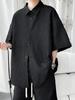 Camisa de Manga Corta con Diseño Crack Crumple para Hombre Verano Talla Extra Grande Moda para Personas con Sobrepeso Suelta Nicho Camisa de Media Manga