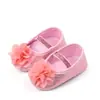 Zapatos nuevos de primavera y otoño para bebé de 0 a 1 año, zapatos de princesa con flores, suela suave, antideslizantes, transpirables, con parte delantera escalonada.