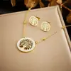 Tendencia de moda pendientes de cabeza de belleza redondos irregulares marca pendientes de cadena de suéter de acero inoxidable traje para mujer
