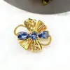 Banhado a Ouro Real 18K Borboleta Zircônia Espaçadores com Furo Passante Acessórios para Joias Artesanais DIY Fabricante