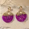 Venda Quente Transfronteiriça Brincos de Contas de Cristal Moda Luxo Leve Tarraxas de Orelha de Ponta Novos Brincos Elegantes de Verão Europeus e Americanos