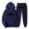 Sudadera con Capucha y Pantalón Casual con Estampado Clint419 Patrón Prisión del Diablo Europeo y Americano Conjunto de Dos Piezas para Hombre y Mujer