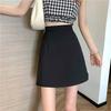 Traje de Verano 2023 para Mujer Falda Corta Línea A de Cadera Cintura Alta para Mujer Anti-transparencia Falda Negra Slim