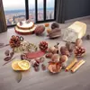 Jardín de infantes hecho a mano piña natural bellota mil patrones material de fruta decoración flores secas Navidad DIY fruta
