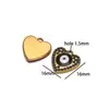 Acero Inoxidable Oro 18K Corazón con Goteo de Aceite Ojo de Piedra de Strass Colgante DIY Moda Collar Pulsera Accesorios para Ropa Venta al por Mayor