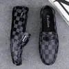 Mocasines de Lujo Ligero para Hombre Piel Genuina 2026 Nuevo Estilo Slip-ons Marca de Tendencia Casual Británico Estampados Mocasines de Un Paso