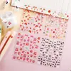 Pegatinas Creativas Lindas de Dibujos Animados Impermeables Lazo Patrón de Fruta DIY Graffiti Estéreo Relieve Pegatinas para Estudiantes y Niños