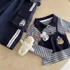Pantalones Cargo Casuales para Niños Ningli Otoño Nuevo Estilo Moda Niños Cuadros Peto Pierna Recta Bebé Versátil Pantalones Largos