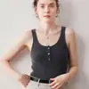 Nova coleção outono e inverno: suéter feminino 100% cashmere puro, camisola de gola U meio abotoada, camada interna de tricô versátil e casual