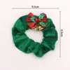 Accesorio para el cabello de Navidad transfronterizo, regalo pequeño con doble campana y lazo, scrunchie para decoración de evento festivo