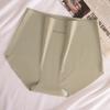 Roupa íntima fina de seda gelada de verão para mulheres, sem marcas, cintura alta, para yoga, esportes, calcinha de seda gelada sem marcas para mulheres